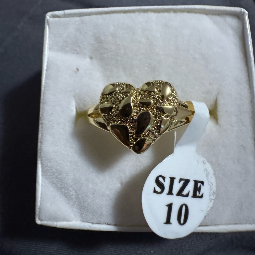 Gold Textured Nugget Ring Gold Filled Jewelry